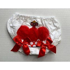 Minnie Mouse Bloomers Shorts 0 3 months White Red Toule